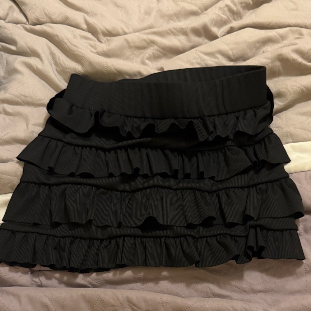 Black Ruffled Women's Skirt